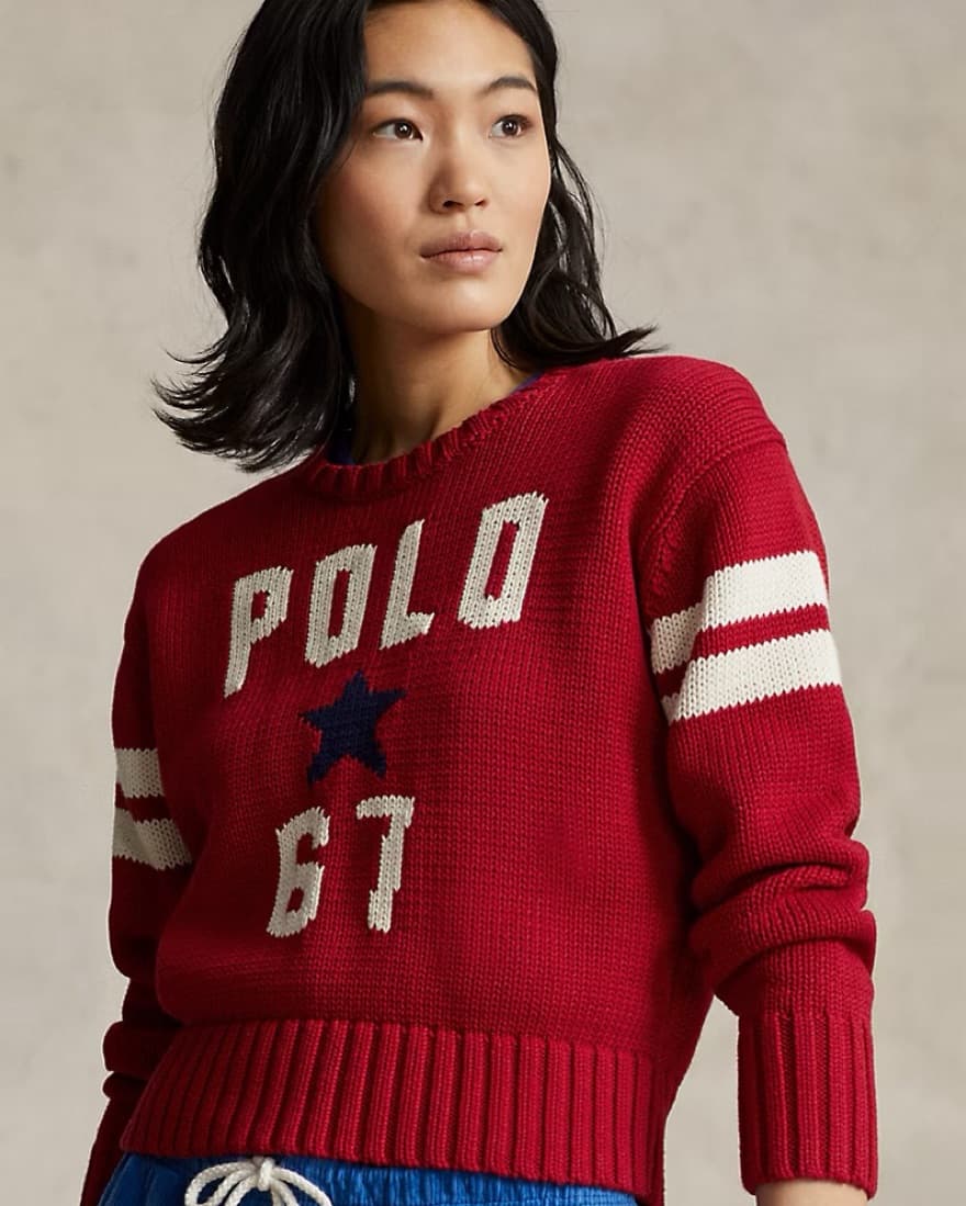 Ralph Lauren Red Polo Sweater - Image 3
