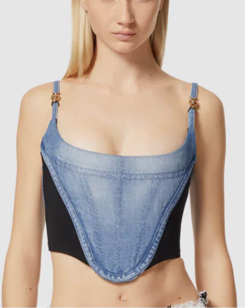 Stunning Denim Versace Corset - Image 1