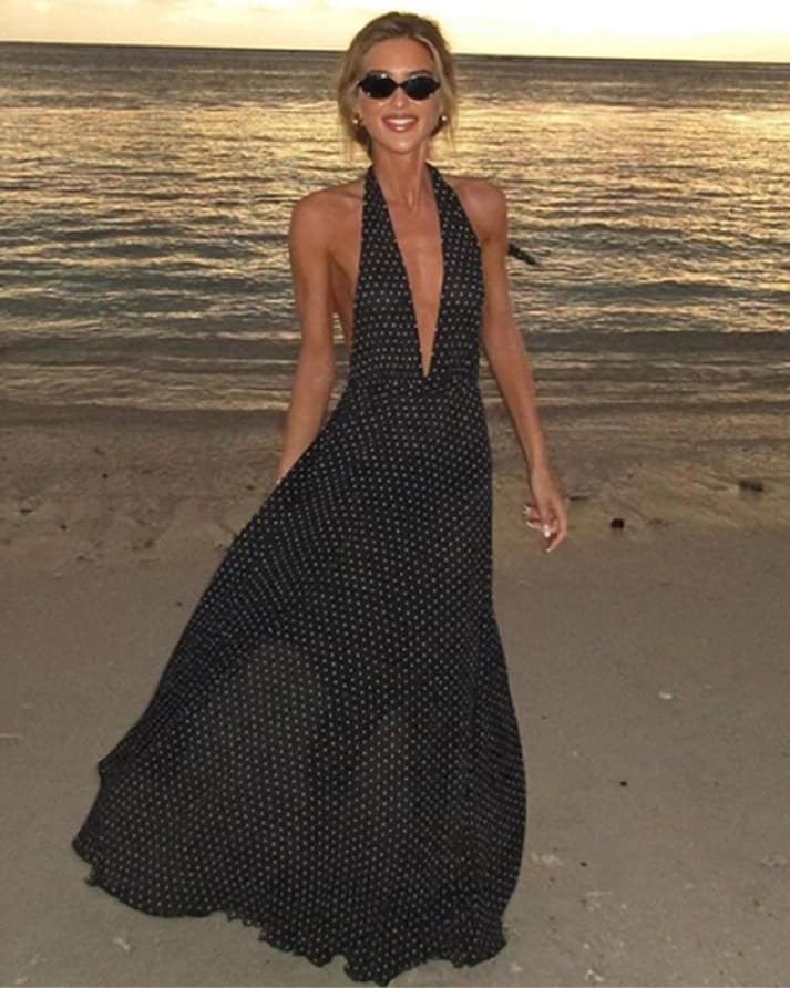 Lioness District Maxi Dress Polka Dot XS - Image 1
