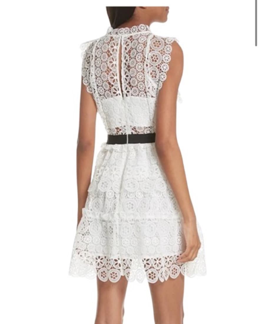 Self Portrait White Lace Dress  - Image 3