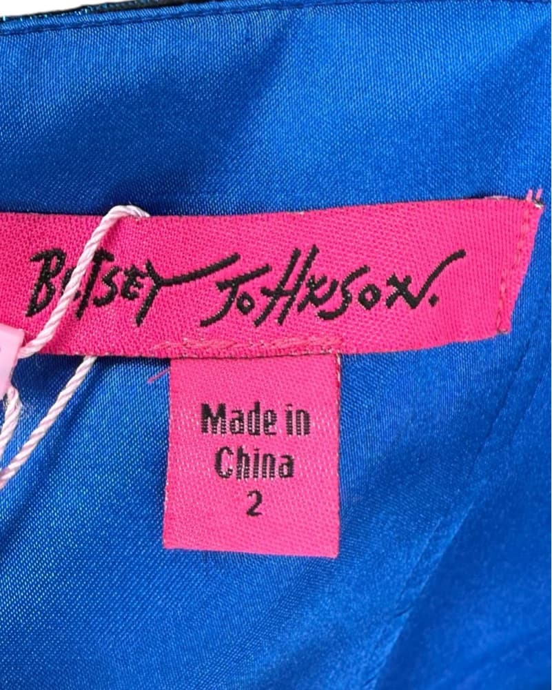 Betsey Johnson blue Metallic Mini Dress - Image 3