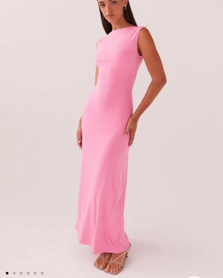 Pink Low Back Maxi Dress - Peppermayo - Image 1