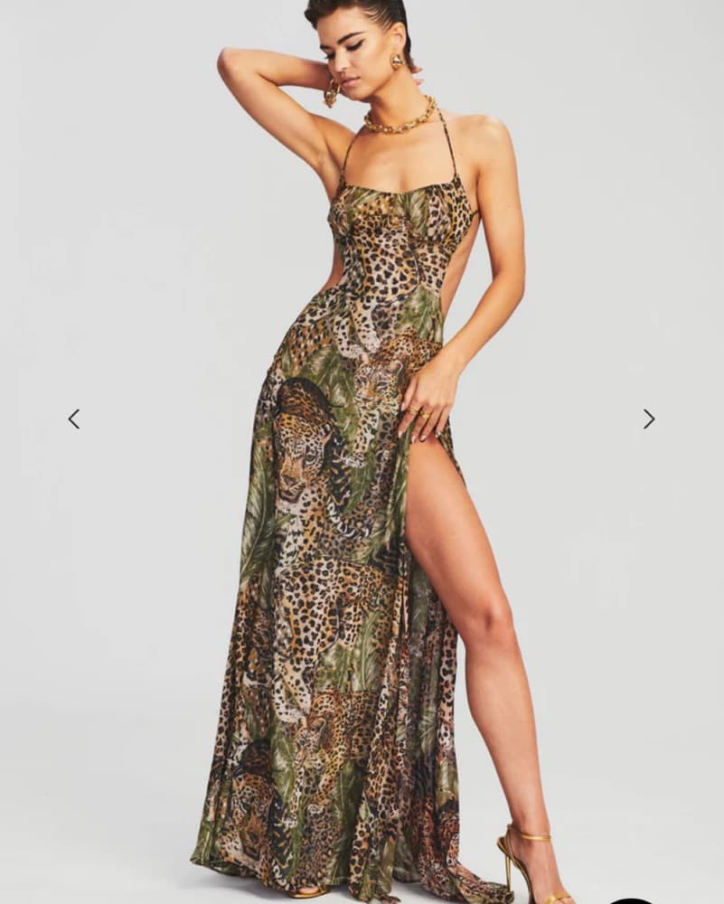 Retrofete Leopard Print Maxi Dress - Image 1