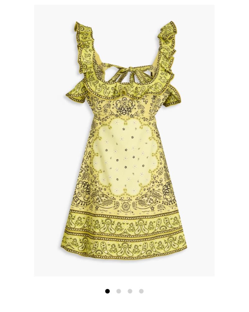 Zimmerman Paisley Ruffle Mini Dress - Image 1