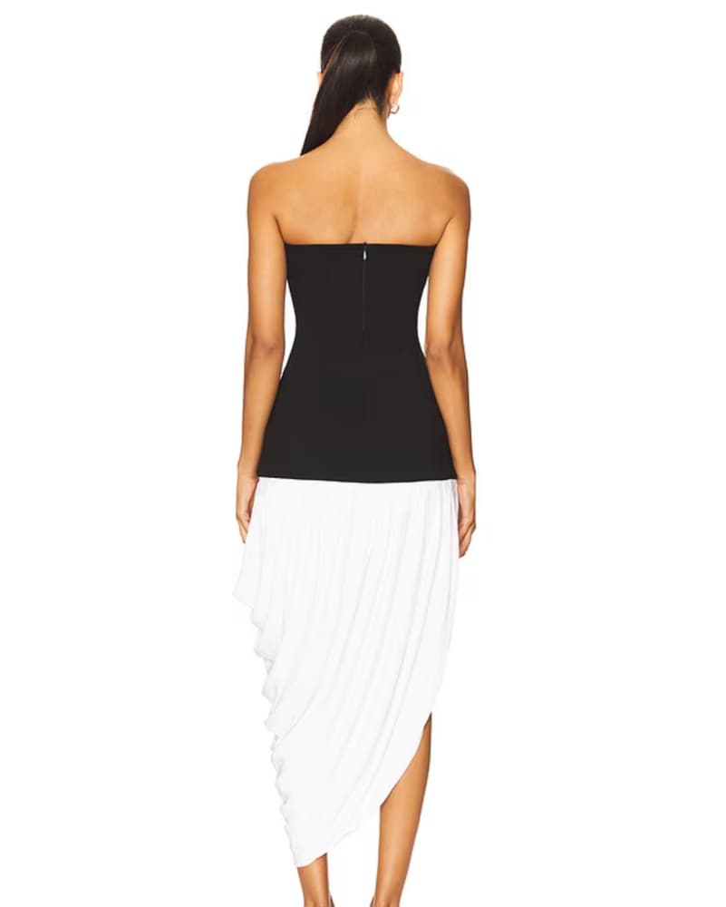 Catalina Maxi Dress in Black & White - Image 2