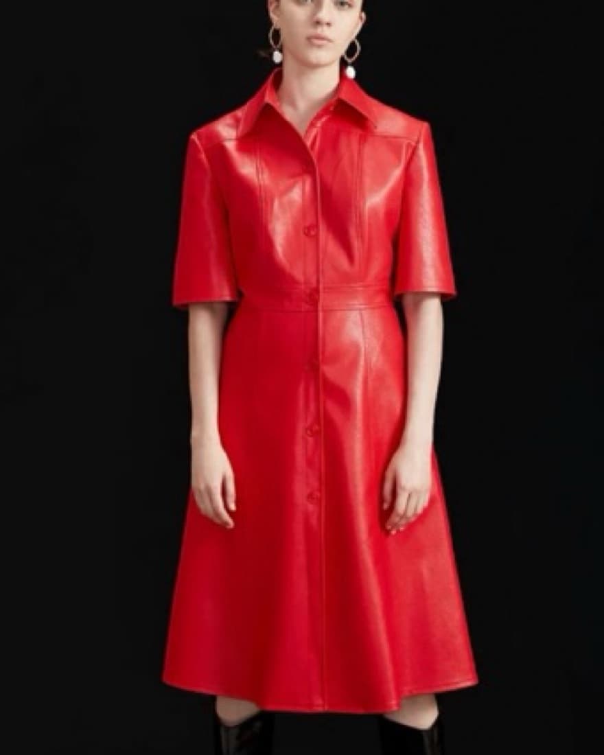 Simonett Red Leather Dress  - Image 1