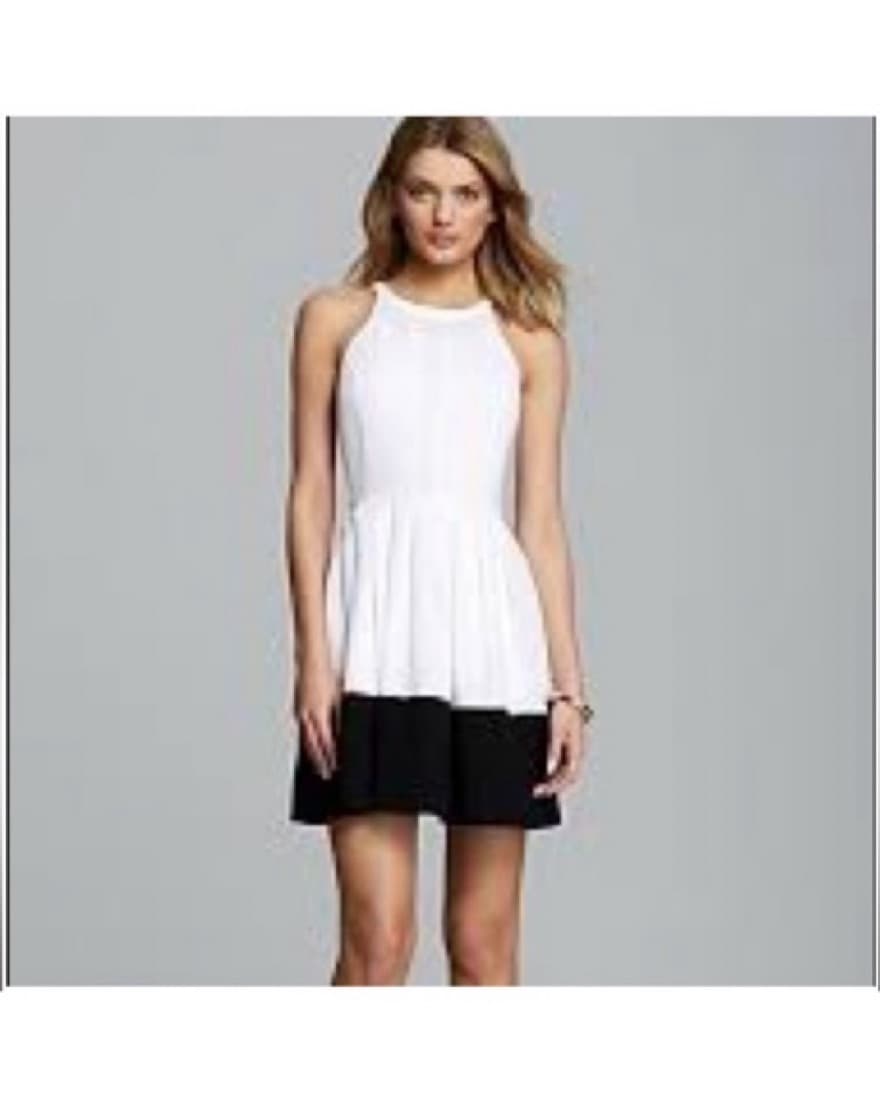 Ali Ro White Dress Mesh Detail, Sz 4 - Image 1