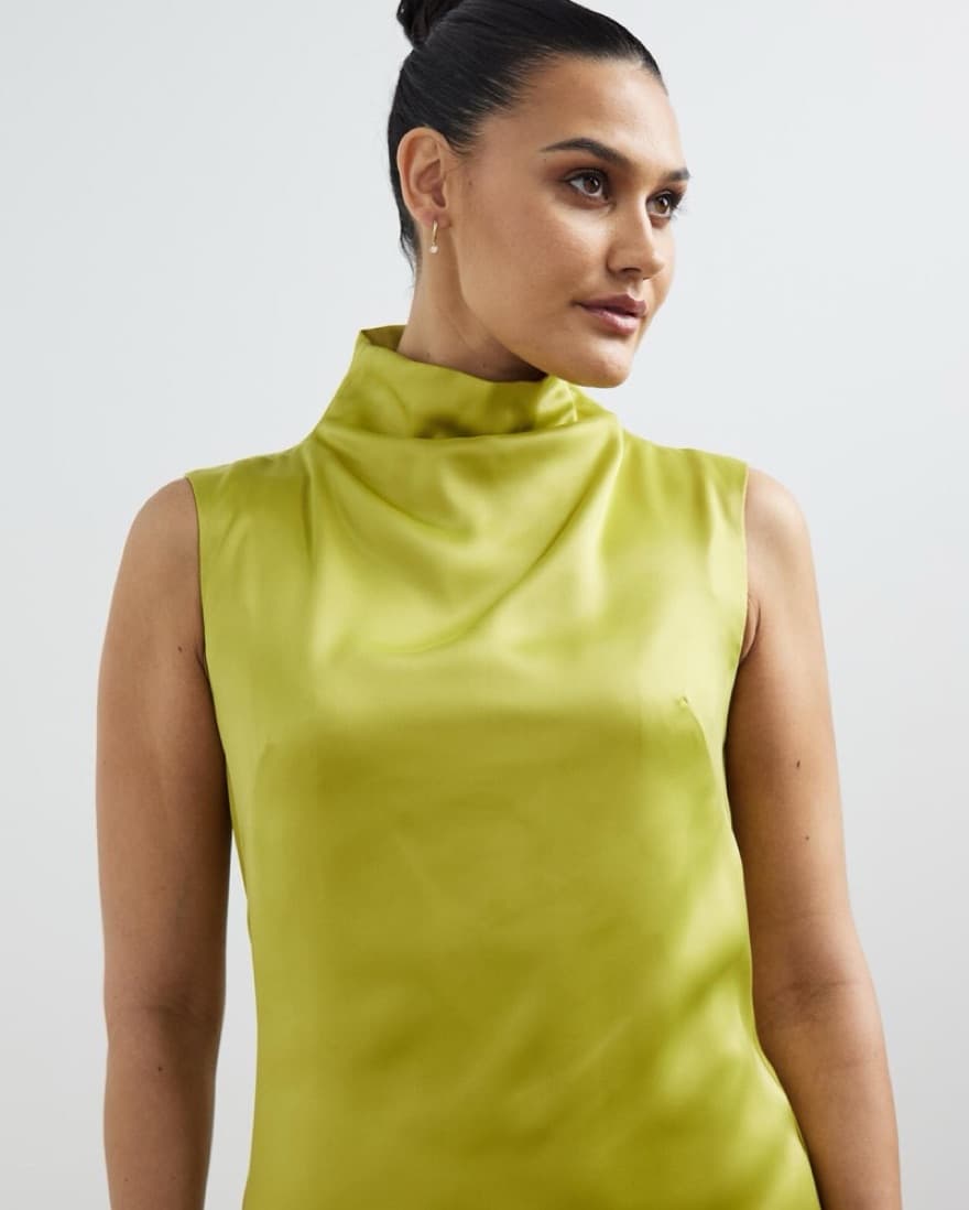 Lapointe Draped Satin Top  - Image 1
