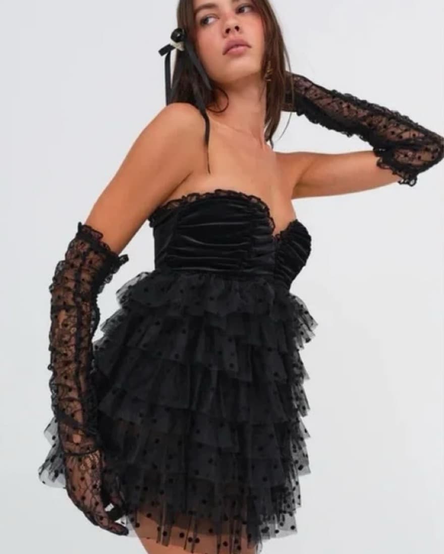 For Love & Lemons Dress With Gloves - Image 2