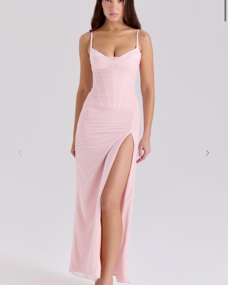 House Of CB Baby Pink Maxi Lini Dress S - Image 5