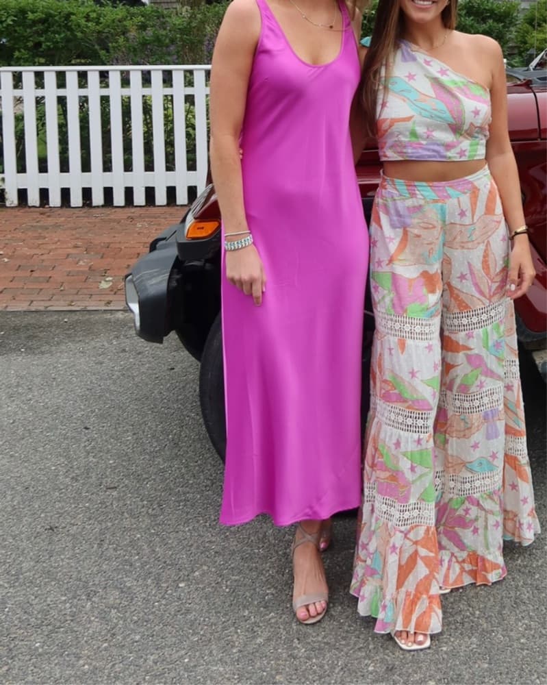 Akiya Tank Dress In Magenta Color (n - Image 1
