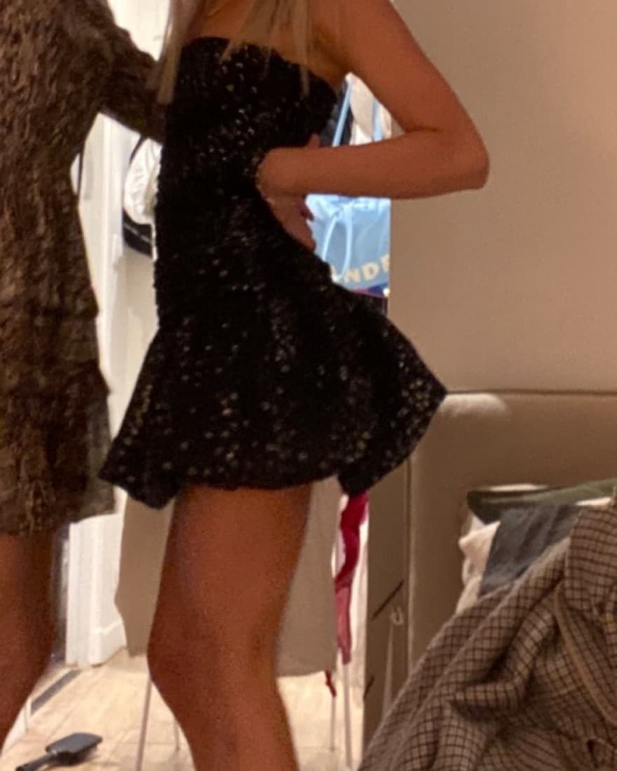 Sparkling Black Sequin Party Dress - Image 1