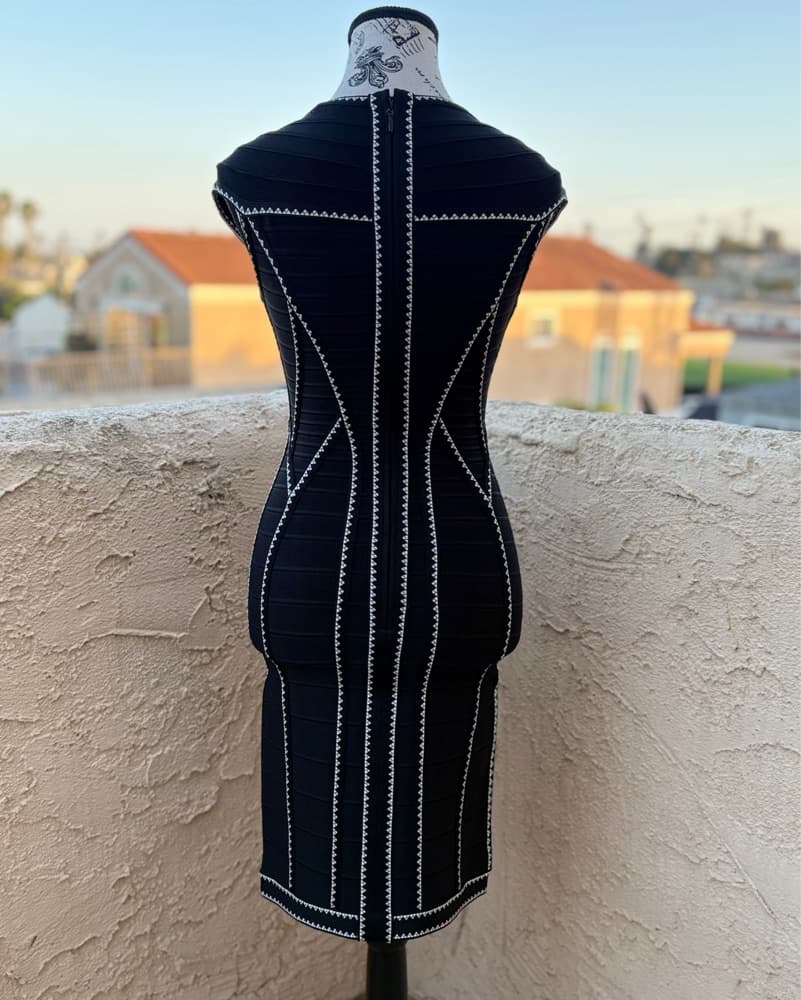 Herve Leger Silvija Bandage Dress XS - Image 4