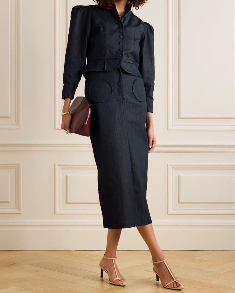Destree Amoako Denim Peplum Jacket - Image 2