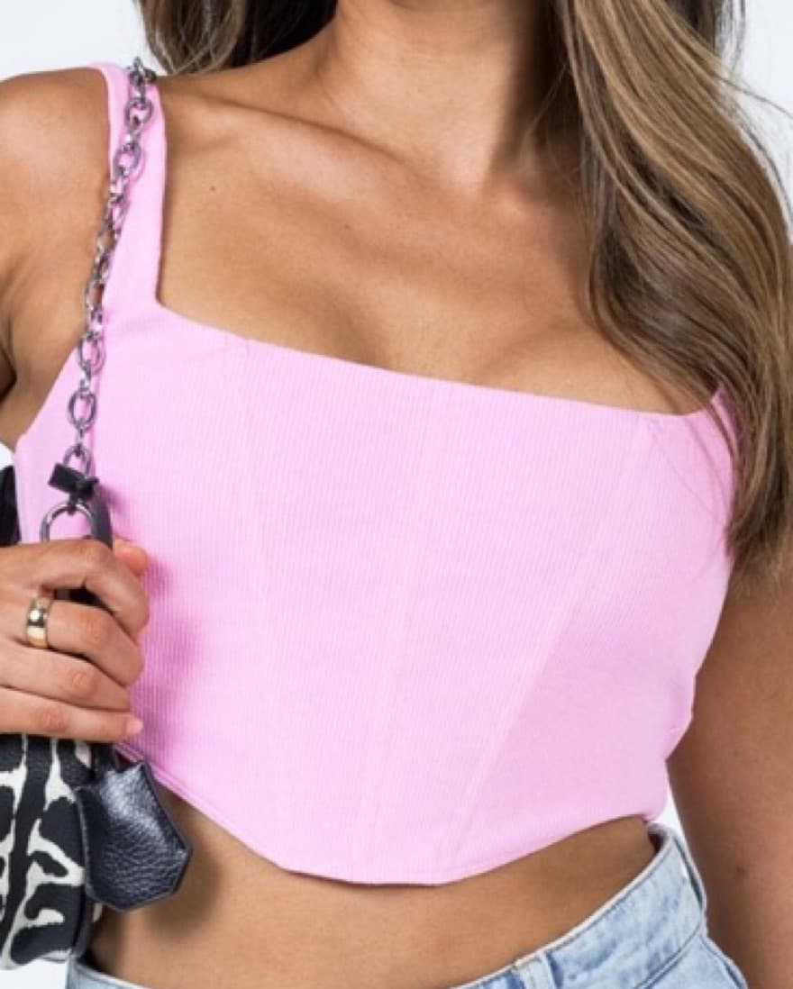Pink Bustier Tank Top - Image 1