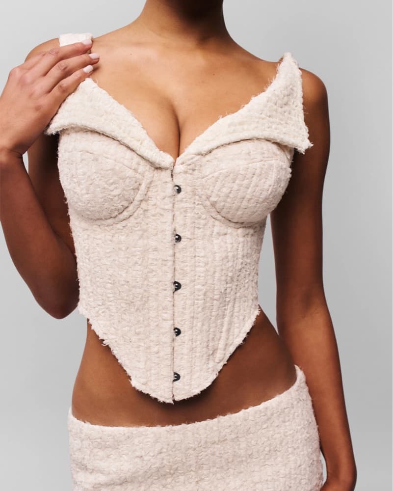 Danielle Guizio Chiffon Ivory Corset  - Image 2