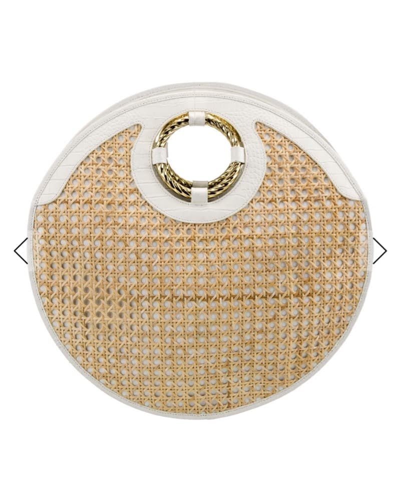 Mehry Mu Straw Gold Metal Bag - Image 1