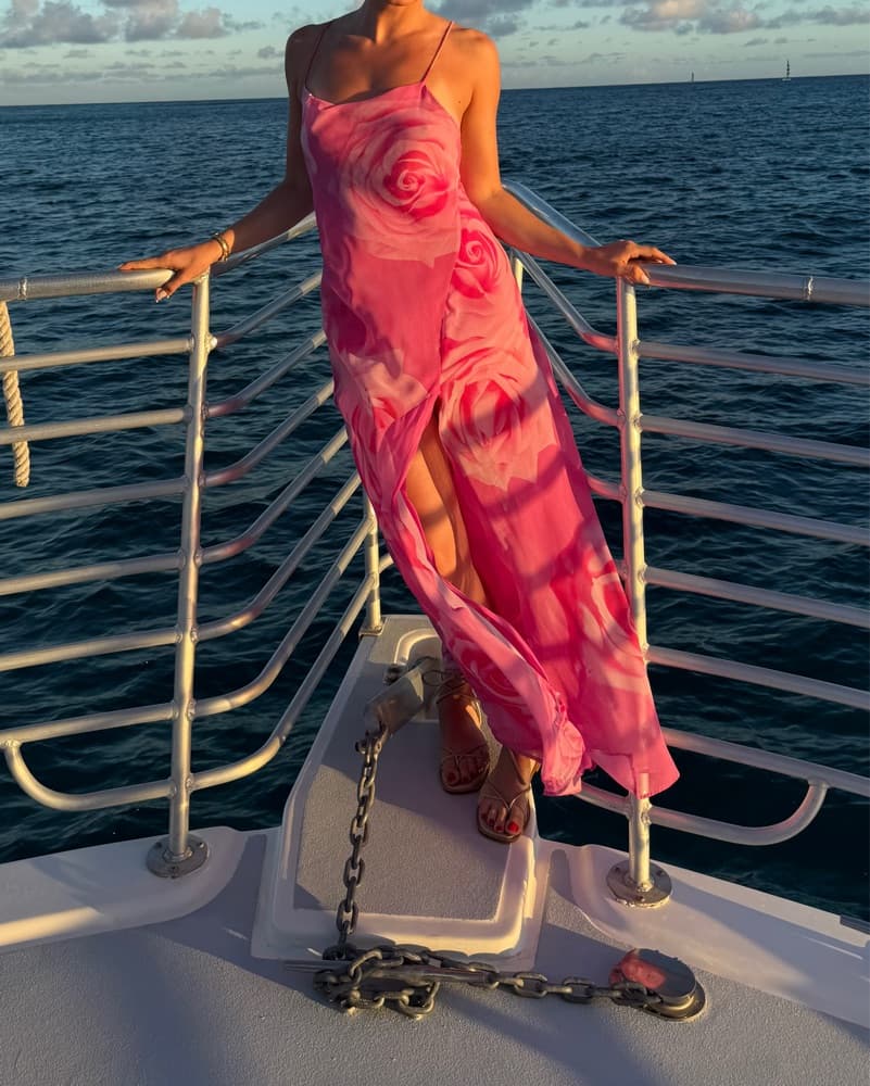 Mango Pink Floral Maxi Dress - Image 1