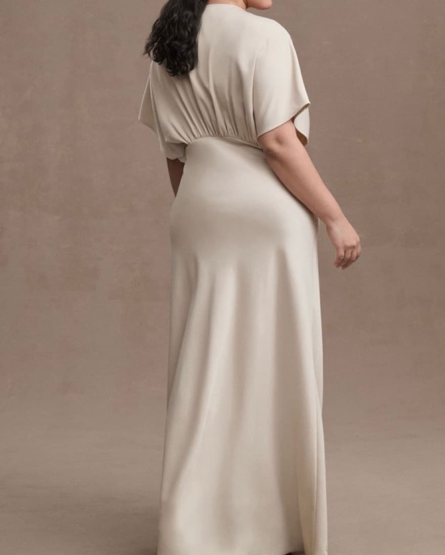BHLDN Leila Deep-V Flutter-Sleeve Satin  - Image 6