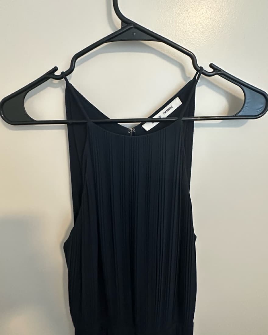 Samsoe samsoe Navy pleated dress - Image 3