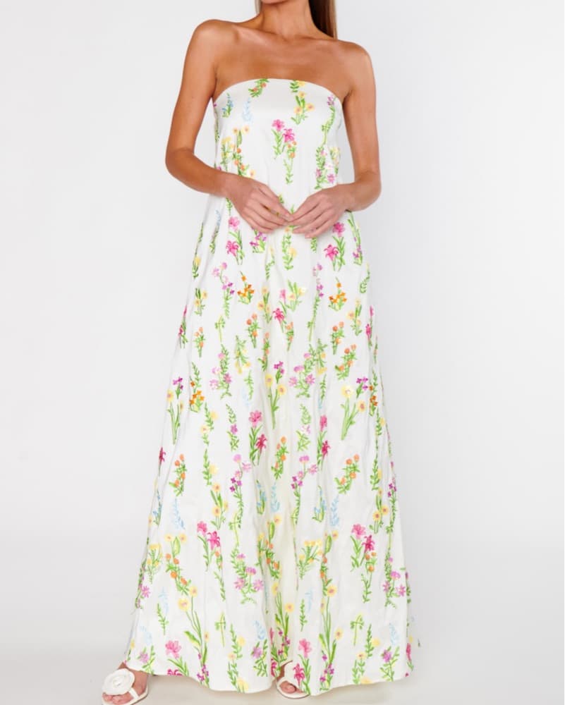 Floral Strapless Riley Maxi Dress - Image 2