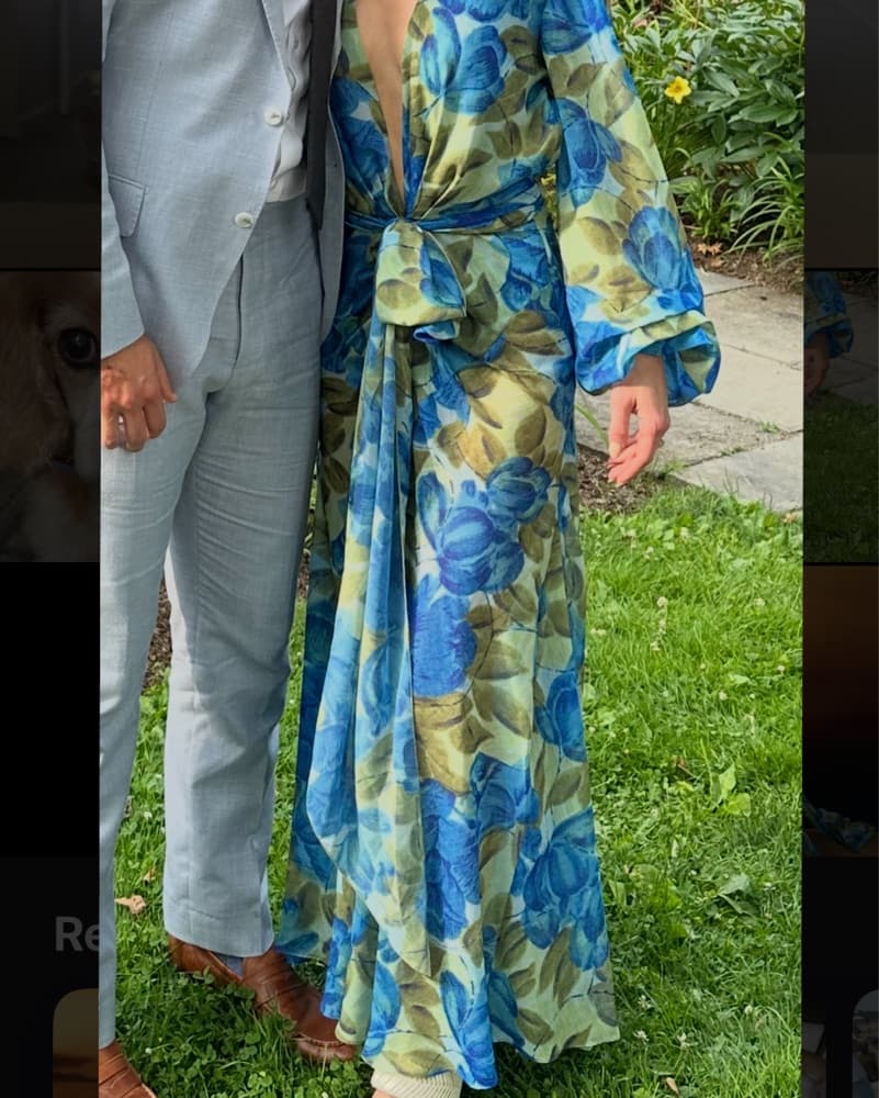 Ronny Kobo Blue & Green Maxi Dress - Image 2