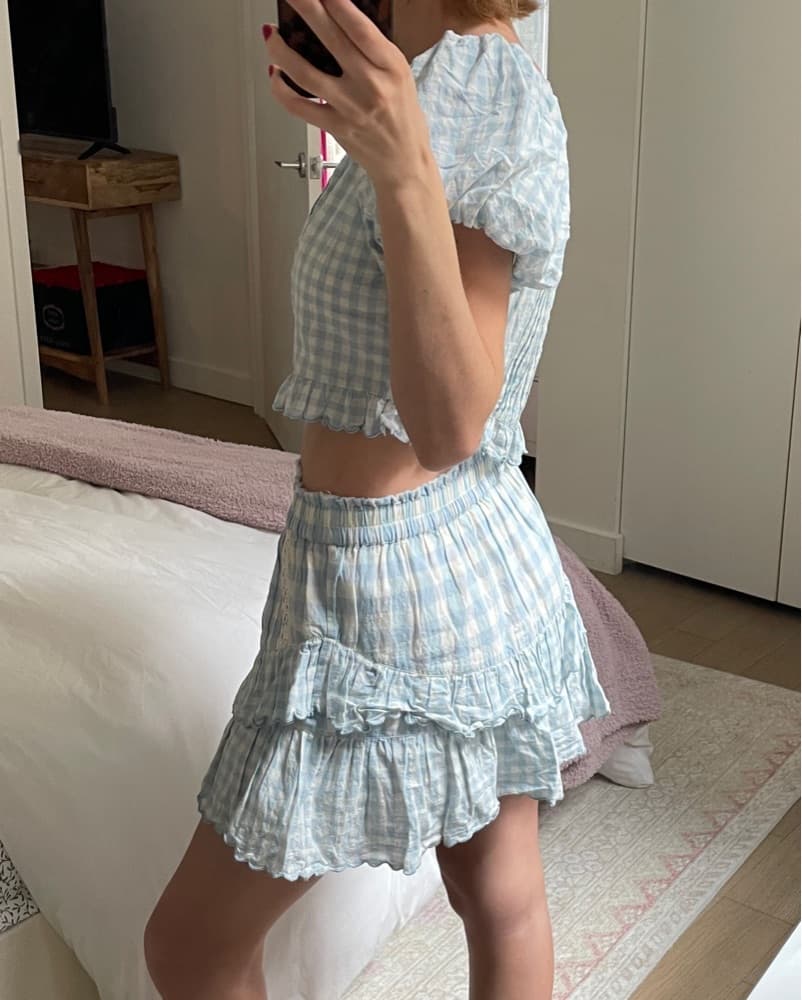 Loveshackfancy Gingham Skirt And Top - Image 3