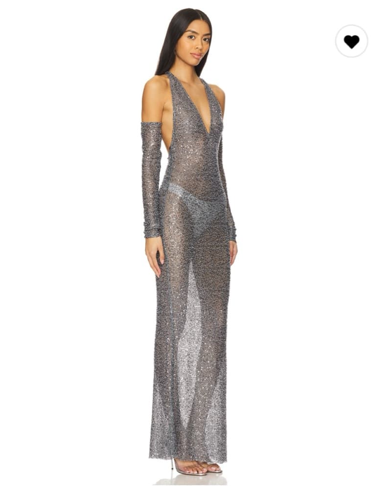 The Freya Gown in Gunmetal - Image 4