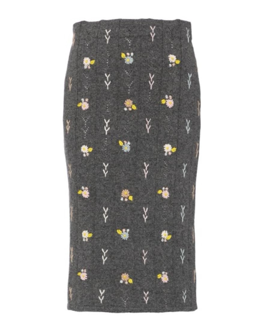 YanYan Knits Pointelle Pencil Skirt - Image 5