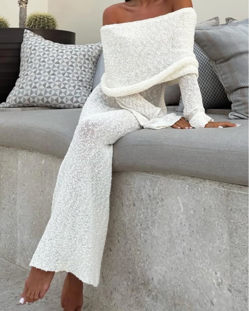 White Knit Dress  - Image 3
