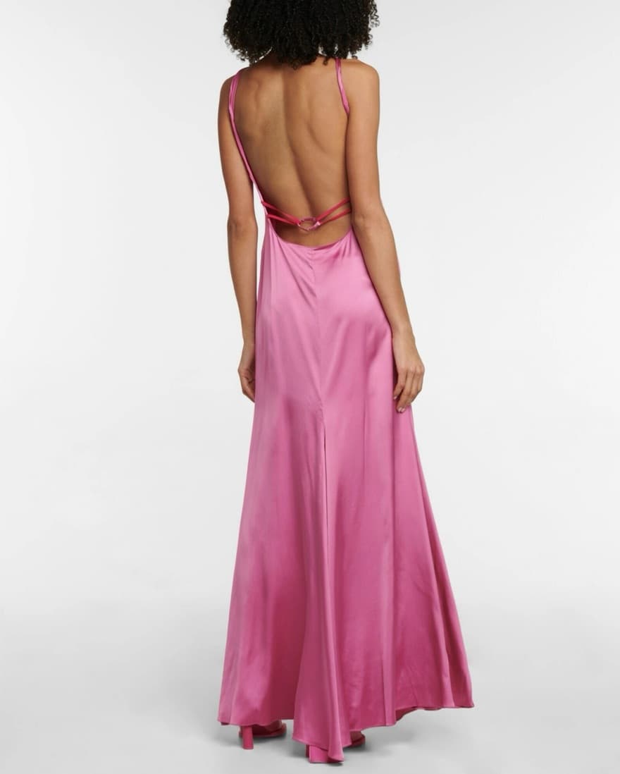 Pink Jacquemus Satin Gown - Image 2