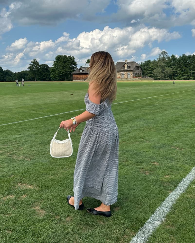 Black & White Gingham Maxi Dress - Image 3