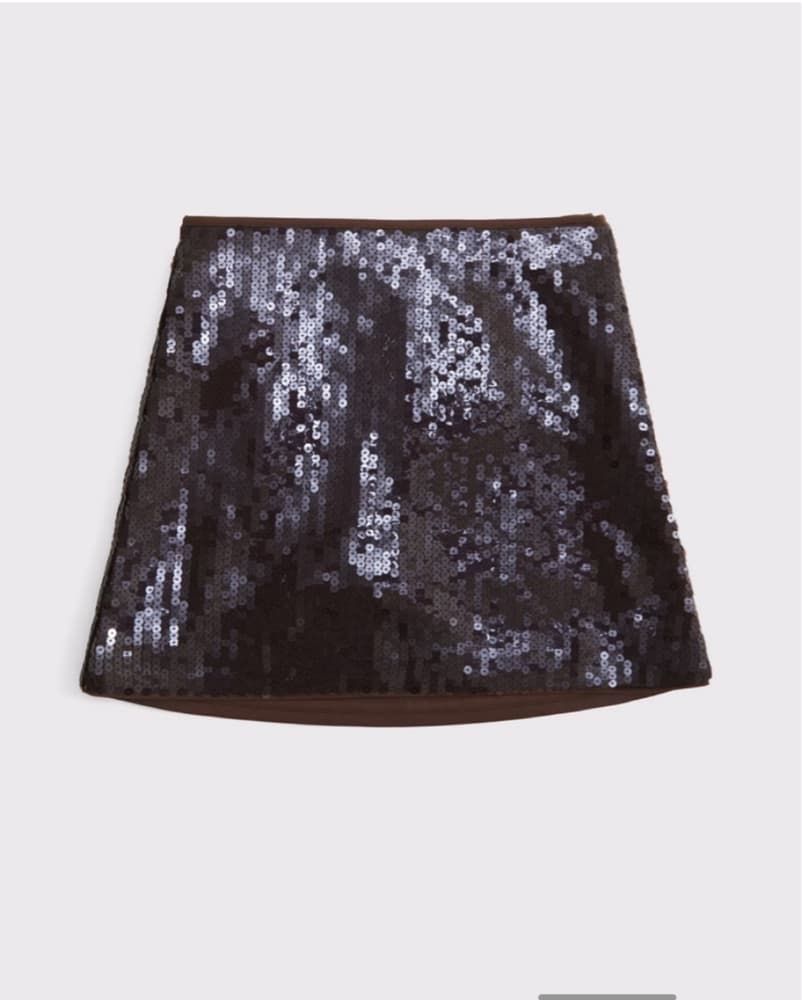 The A&F Scarlett Sequin Mini Skort Brown - Image 2