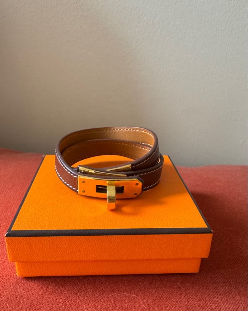 Hermes Leather Wrap Bracelet - Image 1