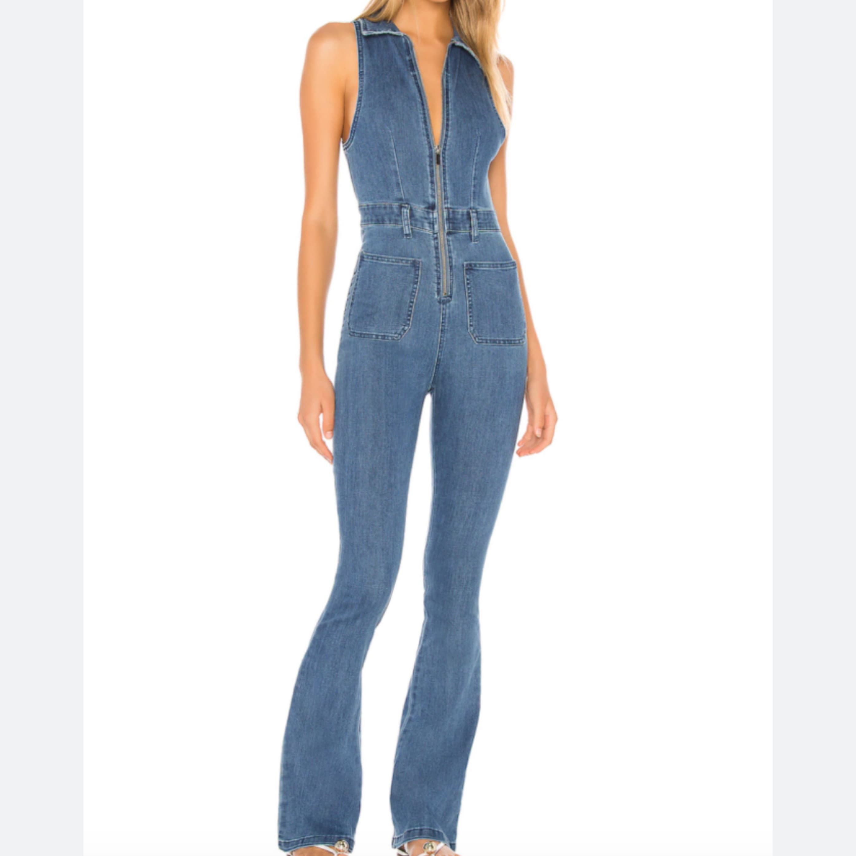 WE WORE WHAT Denim Jumpsuit - Image 1