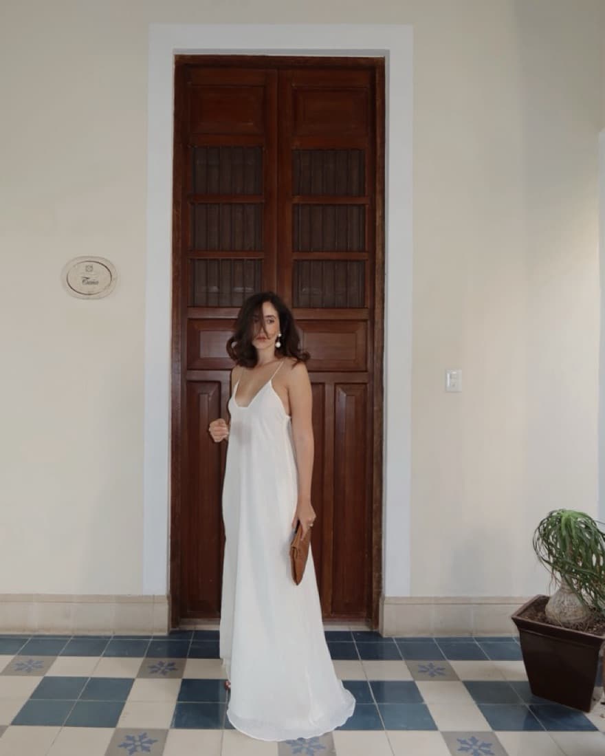 Massimo Dutti White Linen Maxi Dress - Image 3