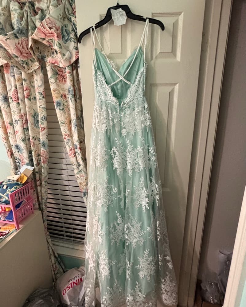 Size 0 Robin’s Egg Blue Dress  - Image 4