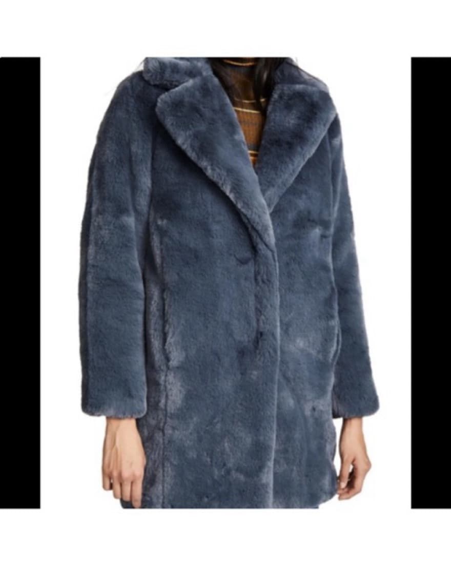 Blue Faux Fur Jacket  - Image 2