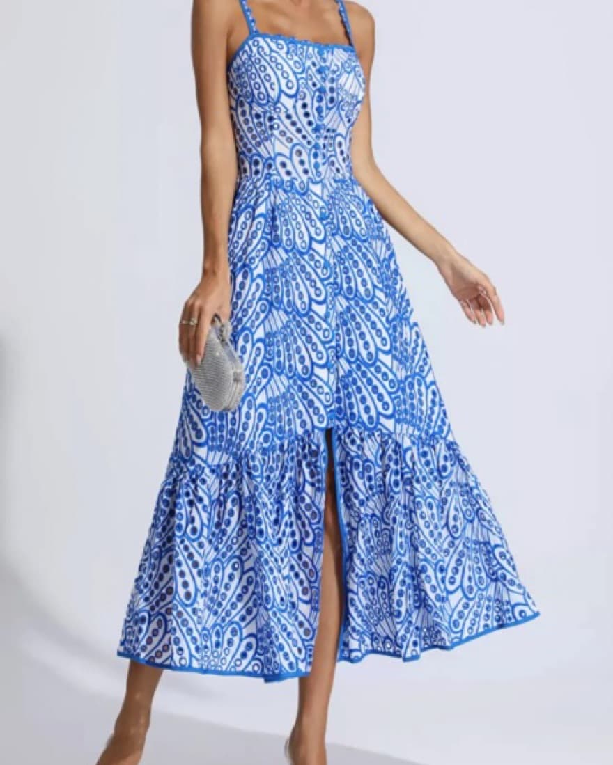 Charo Ruiz Dupe Blue Print Ibiza Dress - Image 3