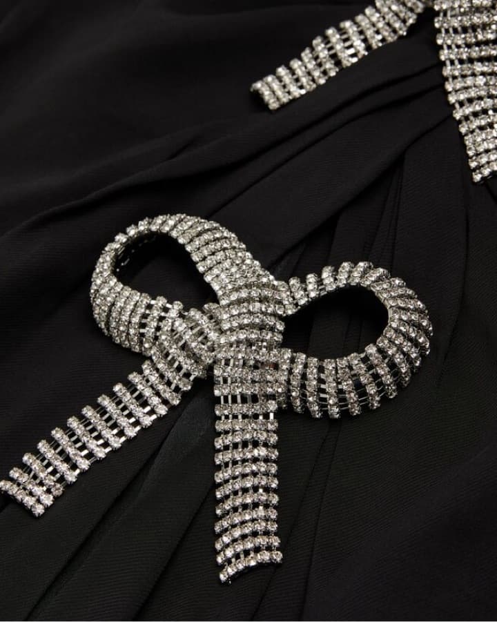 Self Portrait Bow-detail Midi Dress - Image 4