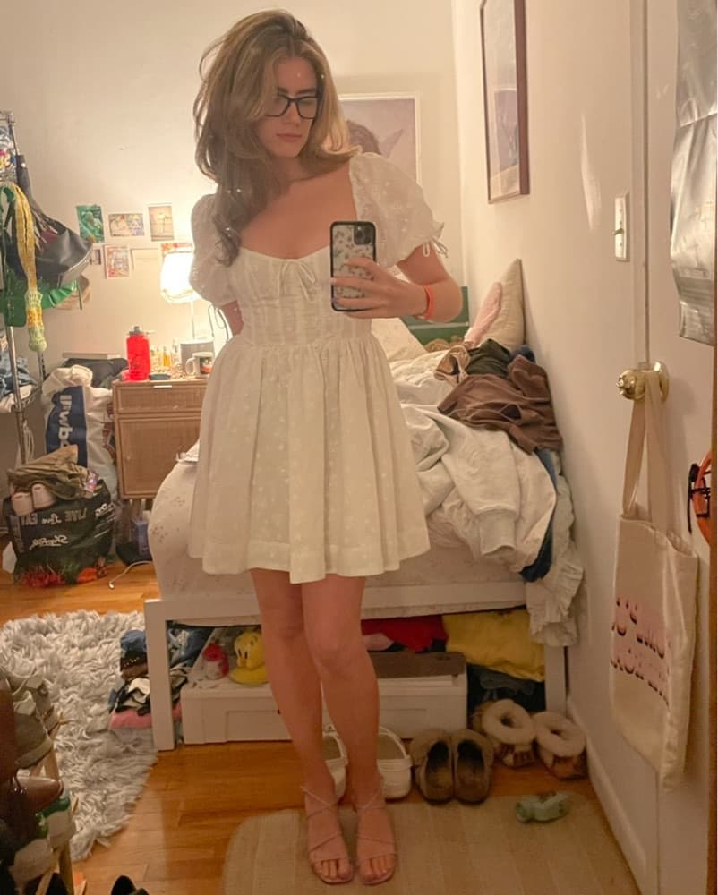 For Love and Lemons White Eyelet Dress - Image 3