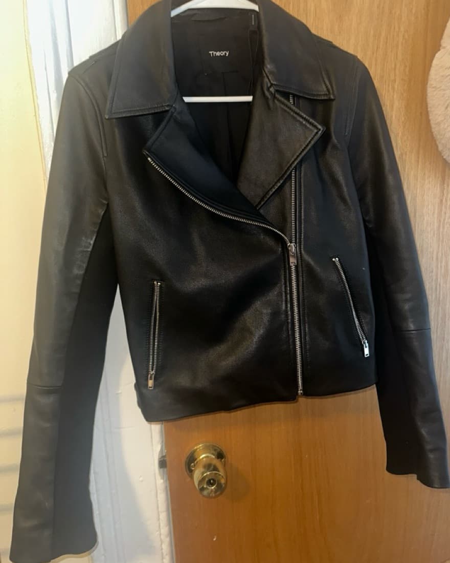 Lambskin Leather Biker Jacket  - Image 3