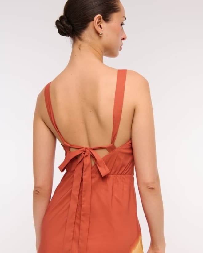 Dipped Waist Hardware Maxi Dress - Image 5