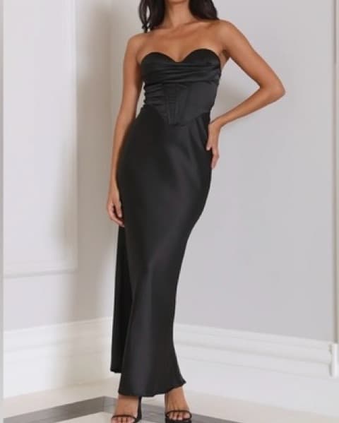 HelloMolly Black Strapless Corset Dress - Image 1