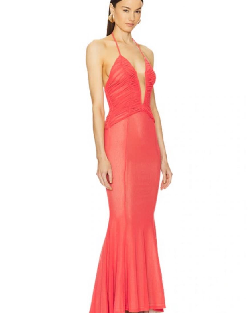 Coral Mermaid Gown - Image 1