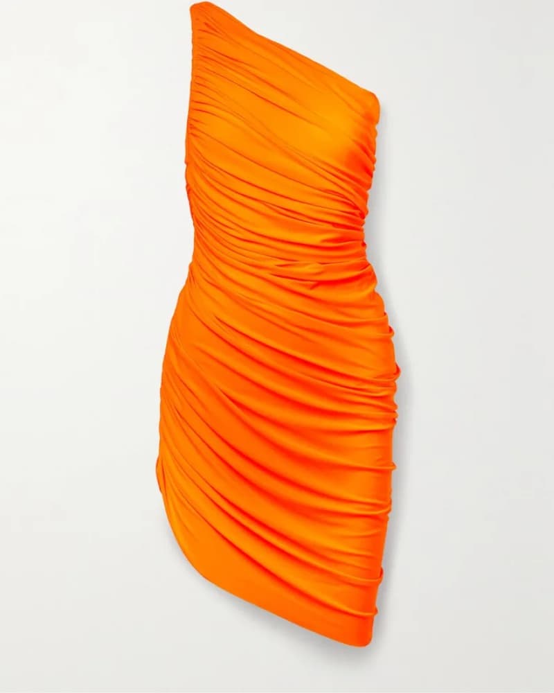 Norma Kamali Diana Mini Dress Orange - Image 2