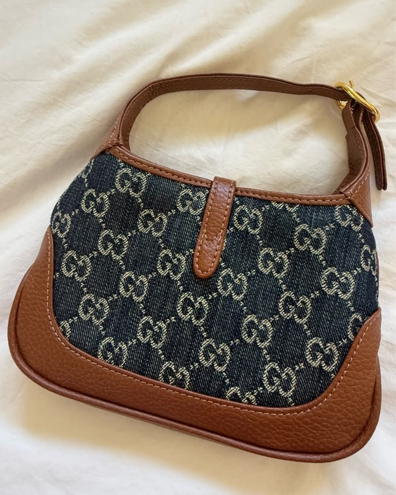 Gucci Jackie Mini Denim Bag/ Brown - Image 4