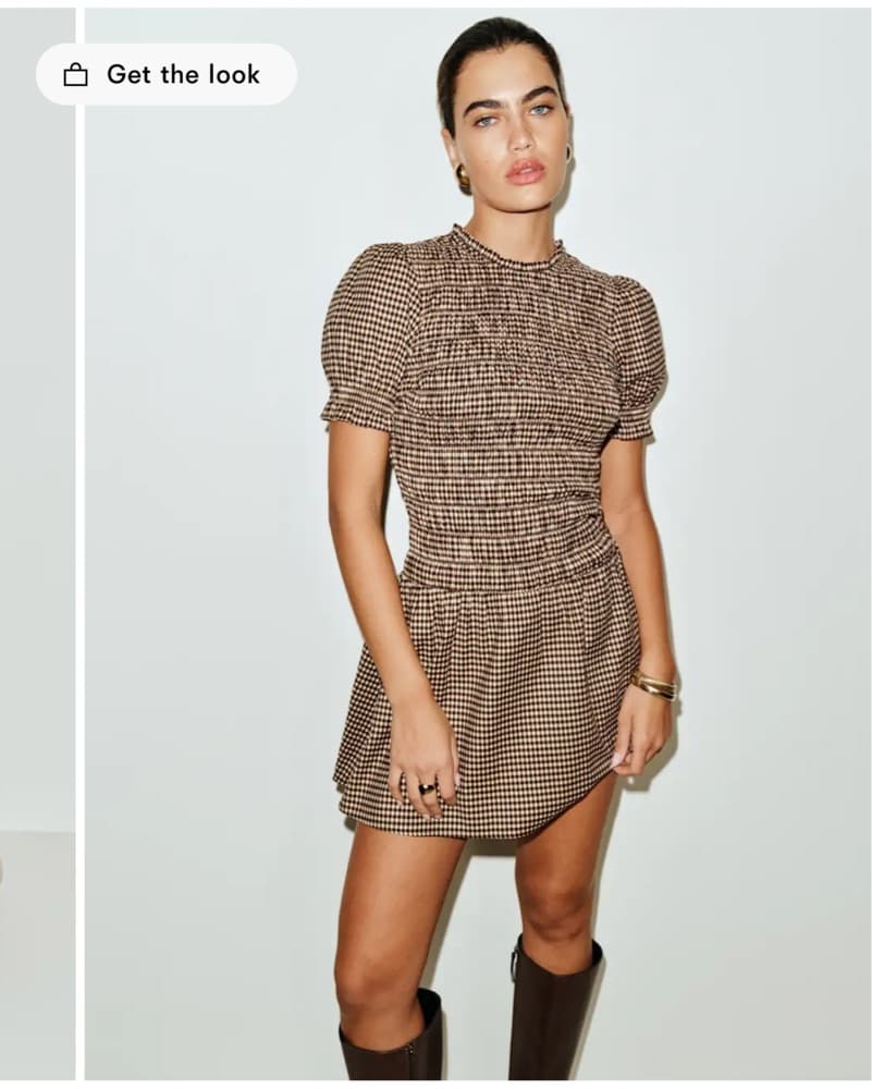 Reformation Gingham Leannah Dress - Image 5