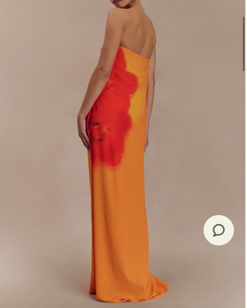 Meshki Amaya Strapless Chiffon Maxi Dres - Image 2