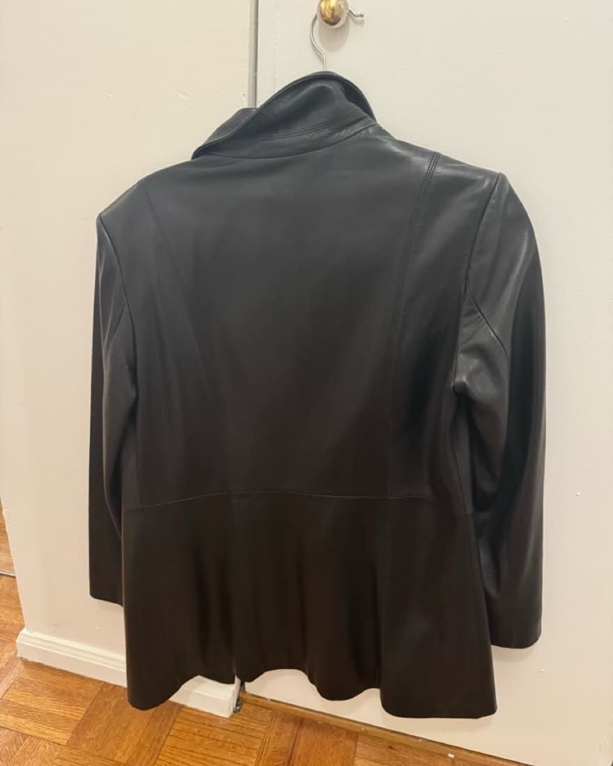Vintage Leather Blazer Jacket - Image 3